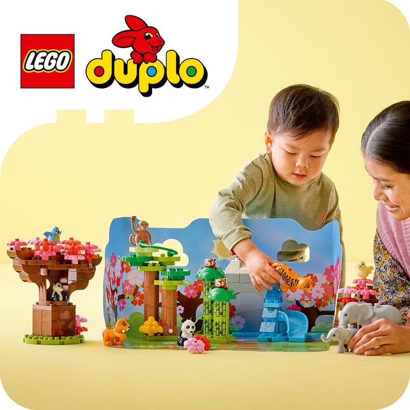 LEGO-DUPLO-10974-Animali-dell’Asia-Tappetino-da-Gioco-con-Elefante-Giocattolo-e-Mattoncino-con-Suoni-Giochi-per-Bambini