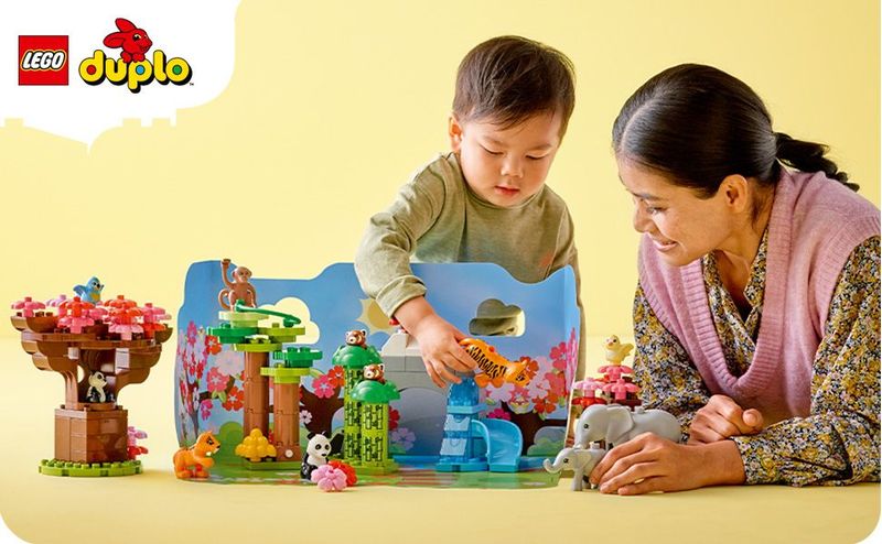 LEGO-DUPLO-10974-Animali-dell’Asia-Tappetino-da-Gioco-con-Elefante-Giocattolo-e-Mattoncino-con-Suoni-Giochi-per-Bambini