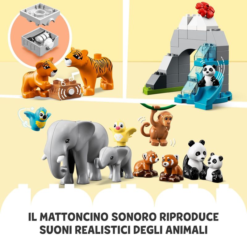 LEGO-DUPLO-10974-Animali-dell’Asia-Tappetino-da-Gioco-con-Elefante-Giocattolo-e-Mattoncino-con-Suoni-Giochi-per-Bambini