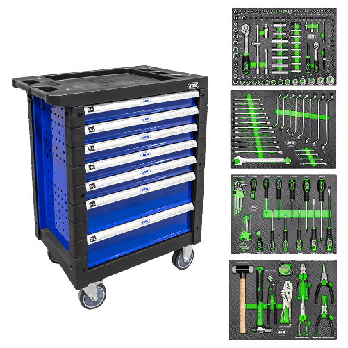 JBM CARRELLO A 7 CASSETTI - BLU