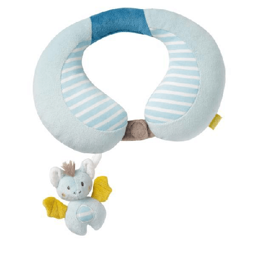 Fehn Cuscino per collo con mini peluche Pipistrello