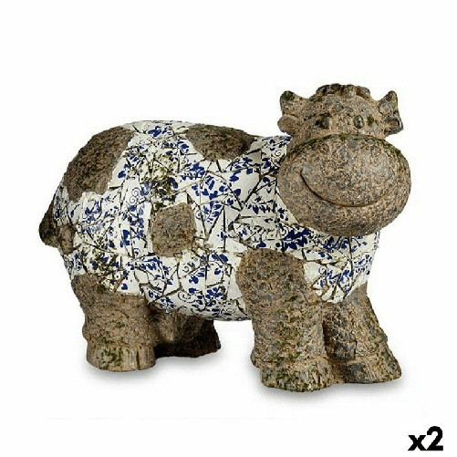 Ibergarden  Statua Decorativa da Giardino Ibergarden ZD18066 Poliresina Mucca 18,5 x 33,5 x 46,5 cm (2 Unità)