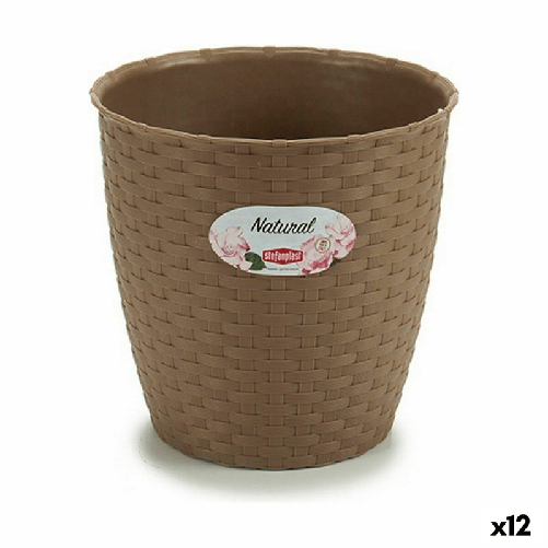 Stefanplast Vaso Stefanplast Marrone Plastica 19 x 17,5 x 19 cm (12 Unità)
