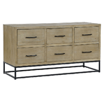 DKD Home Decor Credenza DKD Home Decor Nero Naturale Metallo Legno MDF 120 x 40 x 64 cm