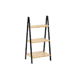 Berilo Scaffale da Bagno Berilo WR5504-3-430 Nero Naturale 40,3 x 81,5 x 30 cm