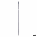 BigBuy Home Mazza per la Scopa 2,3 x 130 x 2,3 cm Grigio Metallo (12 Unità)