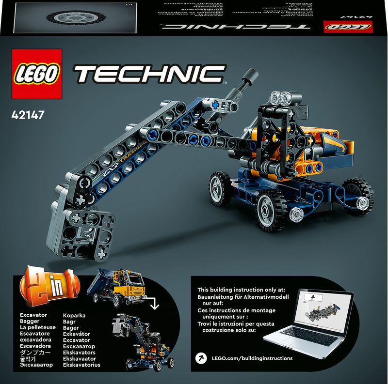 LEGO-Technic-42147-Camion-Ribaltabile-Set-2-in-1-con-Camioncino-ed-Escavatore-Giocattolo-Giochi-per-Bambini-7--Idee-Regalo