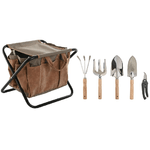Home ESPRIT Kit di attrezzi per il giardinaggio Home ESPRIT 7 Pezzi Marrone 40 x 28 x 35 cm