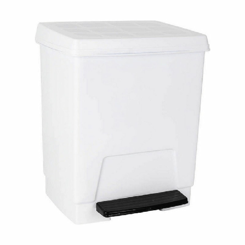 BigBuy Cleaning Secchio della Spazzatura a Pedale 23 L Bianco