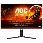 AOC G3 U32G3X/BK LED display 80 cm (31.5") 3840 x 2160 Pixel 4K Ultra HD Nero, Rosso