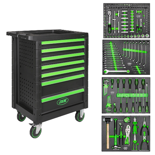 JBM CARRELLO A 7 CASSETTI - VERDE