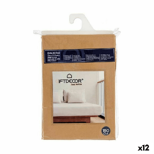 Gift Decor Lenzuolo con angoli 150 cm Beige (12 Unità)
