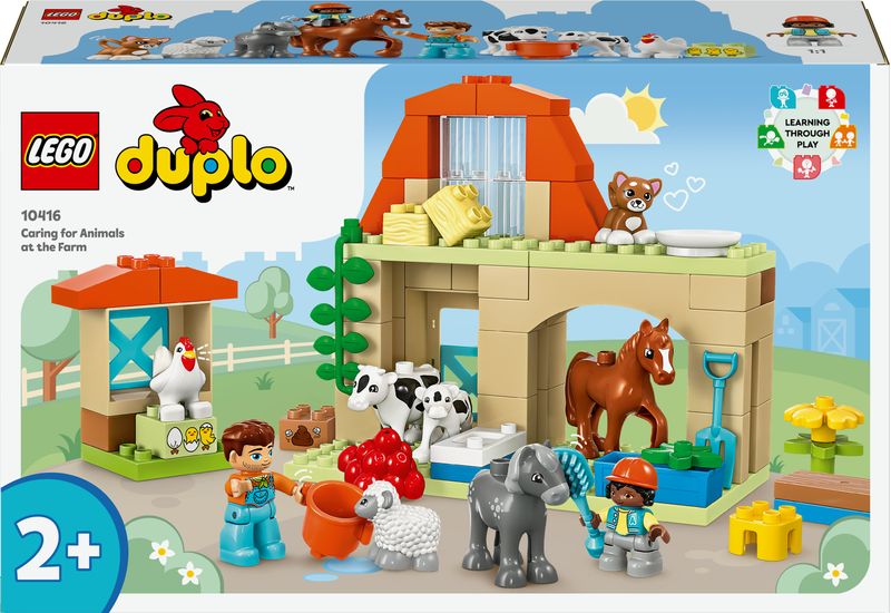 LEGO-DUPLO-10416-Cura-degli-Animali-di-Fattoria-Giocattolo-Gioco-di-Ruolo-Educativo-per-Bambini-2--con-Figure-Giocattolo