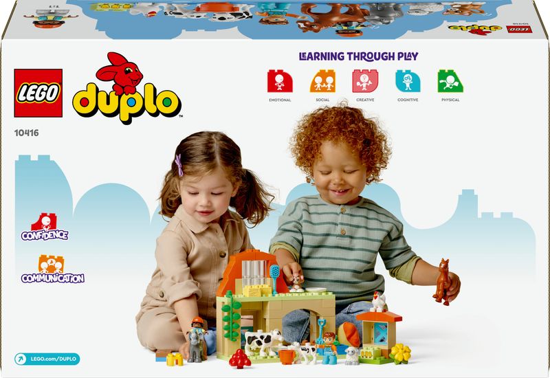 LEGO-DUPLO-10416-Cura-degli-Animali-di-Fattoria-Giocattolo-Gioco-di-Ruolo-Educativo-per-Bambini-2--con-Figure-Giocattolo