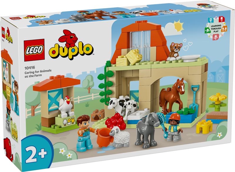 LEGO-DUPLO-10416-Cura-degli-Animali-di-Fattoria-Giocattolo-Gioco-di-Ruolo-Educativo-per-Bambini-2--con-Figure-Giocattolo