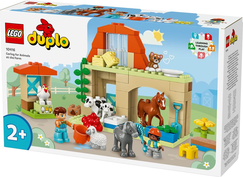 LEGO-DUPLO-10416-Cura-degli-Animali-di-Fattoria-Giocattolo-Gioco-di-Ruolo-Educativo-per-Bambini-2--con-Figure-Giocattolo