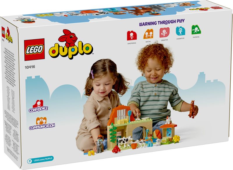 LEGO-DUPLO-10416-Cura-degli-Animali-di-Fattoria-Giocattolo-Gioco-di-Ruolo-Educativo-per-Bambini-2--con-Figure-Giocattolo