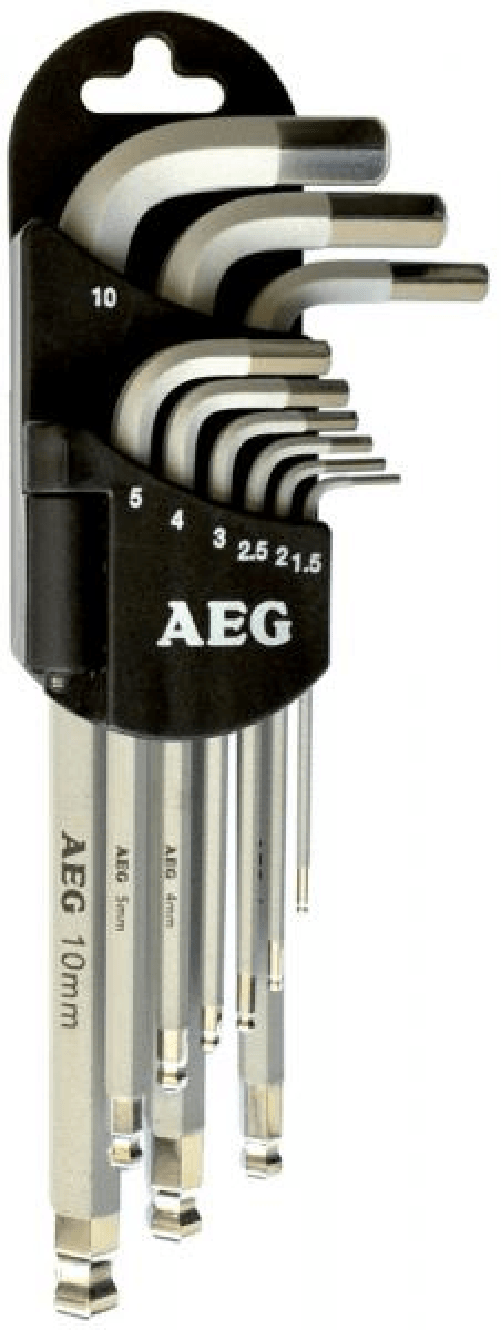 Aeg Set 9 chiavi esagonali con supporto