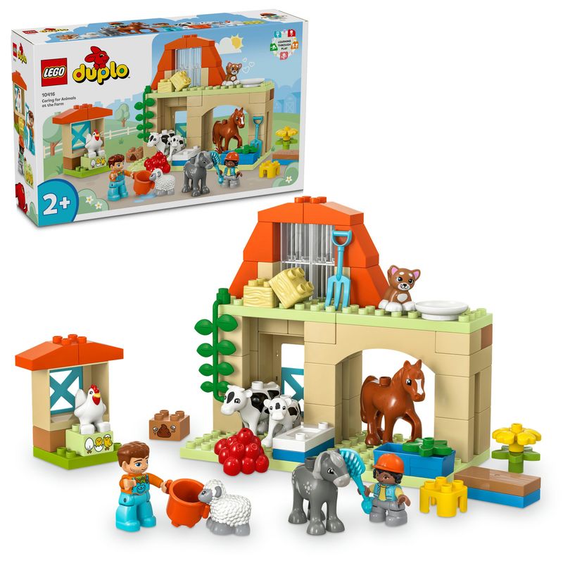 LEGO-DUPLO-10416-Cura-degli-Animali-di-Fattoria-Giocattolo-Gioco-di-Ruolo-Educativo-per-Bambini-2--con-Figure-Giocattolo