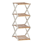 Gift Decor Scaffale Marrone Bianco Pieghevole Legno (32 x 96 x 39 cm)