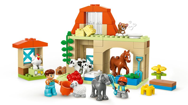 LEGO-DUPLO-10416-Cura-degli-Animali-di-Fattoria-Giocattolo-Gioco-di-Ruolo-Educativo-per-Bambini-2--con-Figure-Giocattolo