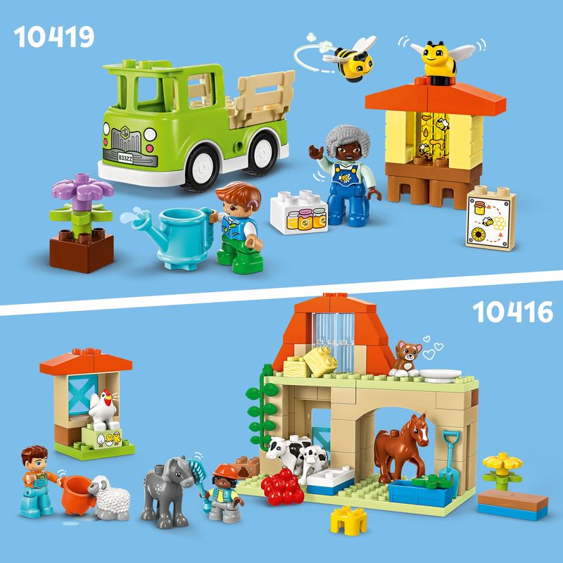 LEGO-DUPLO-10416-Cura-degli-Animali-di-Fattoria-Giocattolo-Gioco-di-Ruolo-Educativo-per-Bambini-2--con-Figure-Giocattolo