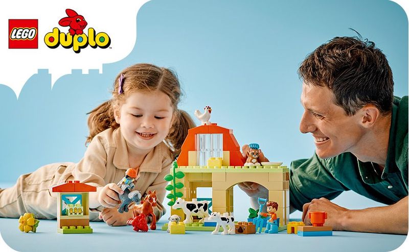 LEGO-DUPLO-10416-Cura-degli-Animali-di-Fattoria-Giocattolo-Gioco-di-Ruolo-Educativo-per-Bambini-2--con-Figure-Giocattolo