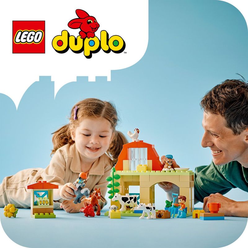 LEGO-DUPLO-10416-Cura-degli-Animali-di-Fattoria-Giocattolo-Gioco-di-Ruolo-Educativo-per-Bambini-2--con-Figure-Giocattolo