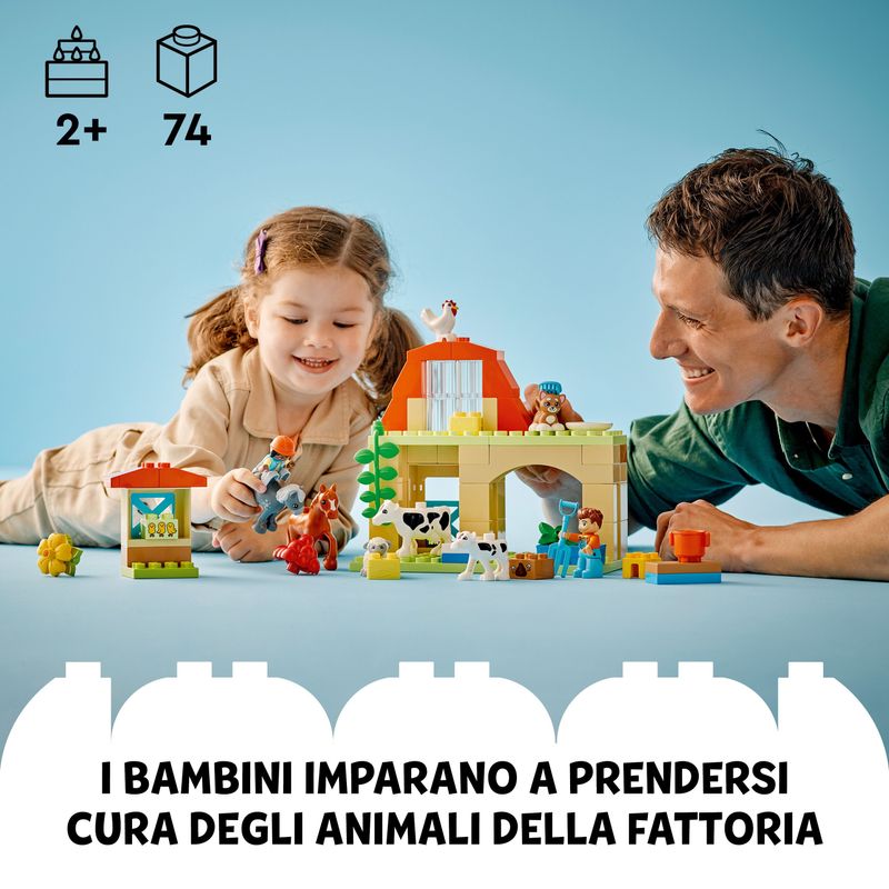 LEGO-DUPLO-10416-Cura-degli-Animali-di-Fattoria-Giocattolo-Gioco-di-Ruolo-Educativo-per-Bambini-2--con-Figure-Giocattolo