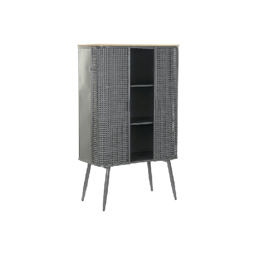 DKD Home Decor Scaffale DKD Home Decor Naturale Grigio Metallo Legno 2 Mensole (79 x 39 x 133 cm)