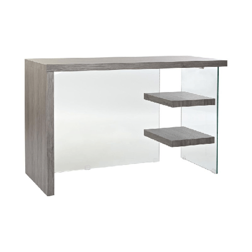 DKD Home Decor Scrivania DKD Home Decor Grigio Trasparente Cristallo Legno MDF 120 x 50 x 76 cm