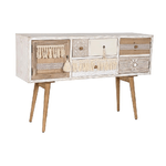 DKD Home Decor Credenza DKD Home Decor Abete Cotone Bianco (120 x 35 x 80 cm)