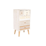 DKD Home Decor Cassettiera DKD Home Decor Abete Naturale Cotone Bianco (48 x 35 x 89 cm)