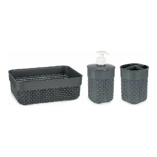 Berilo Set da Bagno Berilo Antracite Plastica