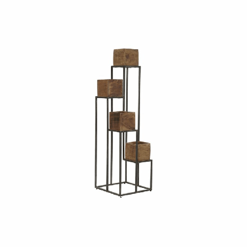 DKD Home Decor  Vaso DKD Home Decor Marrone Nero Multicolore Legno Metallo Moderno 40 x 40 x 120 cm 40 x 40 x 138