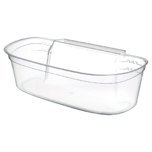 BigBuy Home Secchio per la Spazzatura Gondol_G-550 Trasparente Bianco Plastica
