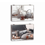DKD Home Decor Tappi DKD Home Decor Contatore Orientale Legno MDF 2 Unità 46,5 x 6 x 31,5 cm