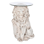 DKD Home Decor  Tavolo aggiuntivo DKD Home Decor Leone 52 x 44 x 72 cm Cristallo Grigio Metallo Bianco Magnesio