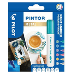 Pilot Pintor Oro, Blu metallizzato, Verde metallizato, Rosa metallizzato, Viola metallico, Argento 6 pz