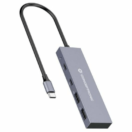 Conceptronic Hub USB Conceptronic HUBBIES13G Grigio (1 Unità)