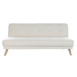 DKD Home Decor  Divano Letto DKD Home Decor 172 x 80 x 76 cm Crema Legno d'albero della gomma Moderno Scandi