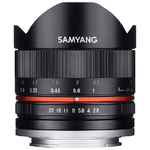 Samyang 8mm F2.8 UMC Fish-eye II SLR Obiettivo fish-eye ampio Nero