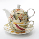 ROSE & TULIPANI Tea4one con piattino giallo 300 ml MIRABILIA