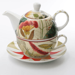 ROSE & TULIPANI Tea4one con piattino rosso 300 ml MIRABILIA