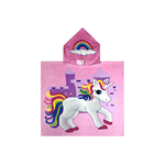 BIANCHERIAWEB Poncho Mare Per Bambini Per Spiaggia In Morbida Spugna Disegno Unicorno
