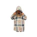 BIANCHERIAWEB Felpa Plaid Coperta Retro Agnellato Con Tasca Sherpa Inverno Caldo Galway A Quadri