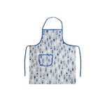BIANCHERIAWEB Pack 2 Pezzi Grembiule Alto Pettorina Cucina Chef Casa Con Tasche Pesci Azzurro