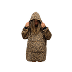 BIANCHERIAWEB Felpa Plaid Coperta Retro Agnellato Con Tasca Sherpa Inverno Caldo Leopardato