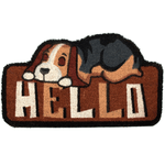 BIANCHERIAWEB Zerbino Entrata Ingresso Esterno Antiscivolo Cocco Animal Dog Hello