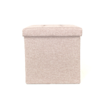 BIANCHERIAWEB Pouf Contenitore Imbottito Pieghevole Modello Liner Colore Caffelatte